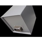 Boite à eau alu 200x200x210 - RAL 2900S Gris Sablé