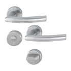 Poignée pour porte intérieure en inox sur rosace Alta BCC - Carré 38-42 mm - Inox mat - HOPPE - 3940647