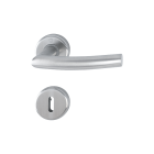 Poignée pour porte intérieure en inox sur rosace Alta clé L - Carré 38-42 mm - Inox mat - HOPPE - 3940621