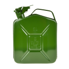 Jerrican essence en métal avec bouchon hermétique  - vert - contenance en litre au choix 