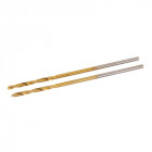 Jeu de 2 mèches en acier rapide HSS titanées - 1,0 mm