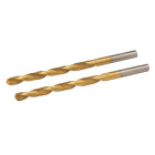 Jeu de 2 mèches en acier rapide HSS titanées - 4,8 mm