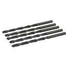 Jeu de 5 mèches longues en acier rapide HSS - 7,5 x 157 mm