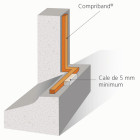 Joint adhésif compriband trs pc, largeur 12 mm, plage utilisation 4-11 mm, longueur 5,6 m