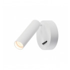 Karpo, applique plafonnier, rond, blanc, 7,5w led, 3000k, avec inter