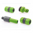 Kit arrosage 4 pieces diam 25-1" vito garden lance multi jet + nez de robinet + raccord rapide + embout raccord