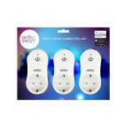 Kit de 3 prises wifi connectées - compatible amazon alexa & google home