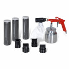 Kit pistolet sablage 3 bouteille de sable & 4 pcs gicleurs outils garage atelier bricolage Helloshop26 3402031