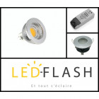 Kit spot LED étanche GU5.3 COB 4 watt Dimmable - Couleur eclairage - Blanc chaud 2700°K, Finition - Grise