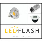 Kit spot LED étanche GU5.3 COB 5 watt Dimmable - Couleur eclairage - Blanc neutre, Finition - Grise