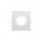 Kit spot led GU10 COB 6 watt (eq. 60 watt) - Dimmable - Support blanc - Couleur eclairage - Blanc chaud 3000°K, Type Support - Rond fixe 78mm