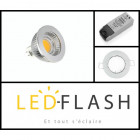 Kit spot led GU5.3 COB 4 watt Dimmable - Couleur eclairage - Blanc neutre, Finition - Blanc, Type Support - Rond fixe 78mm