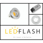 Kit spot led GU5.3 COB 5 watt Dimmable - Couleur eclairage - Blanc chaud 3000°K, Finition - Blanc, Type Support - Rond orientable 86mm