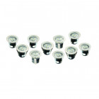 Lot de 10 spots led encastrables sol 3,6 watt IP68 - Couleur eclairage - Bleu