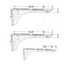 Kit 2 consoles lavabo L32 acier zingué - 135603