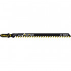 Lame de scie sauteuse, matériaux ciment, coupe droite grossière, Qualité de lame de scie : Carbure, Long. totale 132 mm, Pas de dents 4,3 mm, Avoyé : Oui