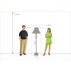 Lampadaire beige country 1 ampoule 167 cm