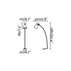 Lampadaire beige retro 1 ampoule