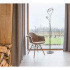 Lampadaire chromé techno 1 ampoule 180 cm