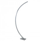 Lampadaire colton, argent satiné et polycarbonate