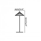 Lampadaire de jardin gris hue 1 ampoule