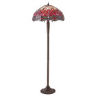 Lampadaire dragonfly red, verre et résine