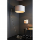 Lampadaire josephine, nickel, avec abat-jour