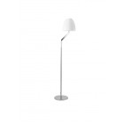Lampadaire new hotels, avec abat-jour en textile blanc