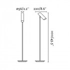 Lampadaire noir link 1 ampoule
