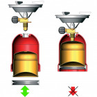 Lampe a gaz portative piezo ke2013 kemper- lampe camping coque abs - lampe de camping pour cartouche gaz 190g