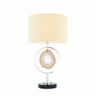 Lampe agate, avec abat-jour