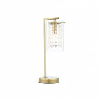 Lampe alda, laiton antique et verre