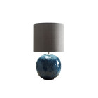 Lampe blue globe, porcelaine, sans abat-jour