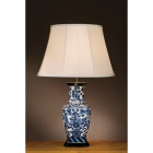 Lampe blue hexagone vase, sans abat-jour