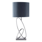 Lampe chelsea, nickel satiné, avec abat-jour