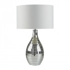 Lampe clayton, verre miroir, avec abat-jour