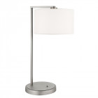 Lampe daley, nickel mat, avec abat-jour