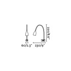 Lampe de bureau noire loke