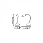 Lampe de bureau noire otto