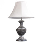 Lampe de table argentée country 1 ampoule 60 cm