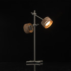 Lampe de table argentée megapolis 2 ampoules 57 cm
