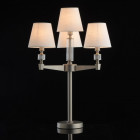 Lampe de table argentée neoclassic 4 ampoules 68 cm