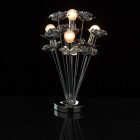 Lampe de table chromée flora 4 ampoules 45 cm