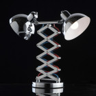 Lampe de table chromée loft 2 ampoules 47 cm