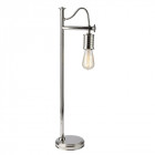Lampe de table douille en nickel poli