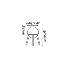 Lampe de table grise mine 1 ampoule