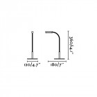 Lampe de table nickel satiné serp