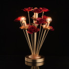 Lampe de table rouge flora 4 ampoules 43 cm