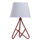 Lampe de table rouge megapolis 1 ampoule 42 cm