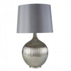 Lampe glenmont, céramique chromée, avec abat-jour